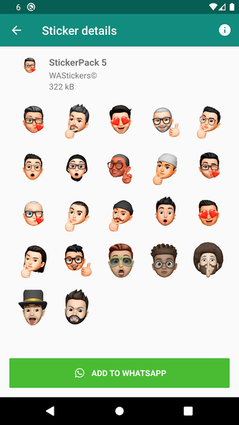 Men Memoji Sticker Packs HD - Image screenshot of android app