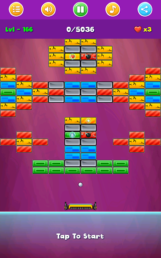 Super Brick Breaker - Gameplay image of android game