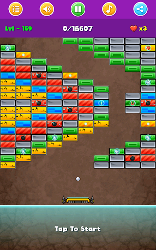 Super Brick Breaker - Gameplay image of android game