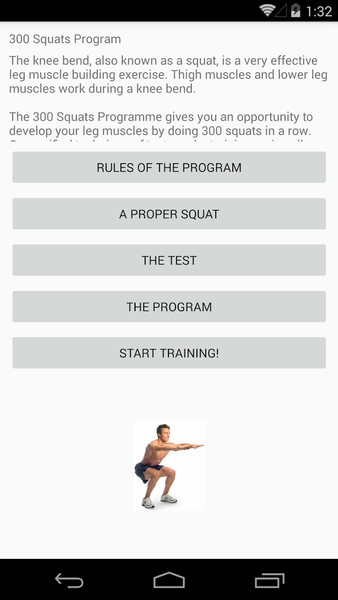 300 Squats - Image screenshot of android app