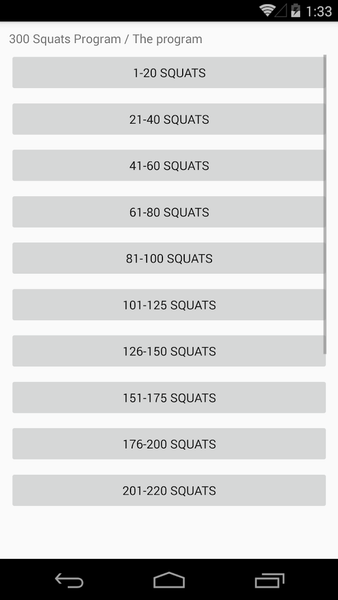 300 Squats - Image screenshot of android app