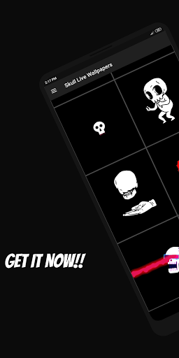 Skull & Skeleton-GIF Wallpaper - Image screenshot of android app