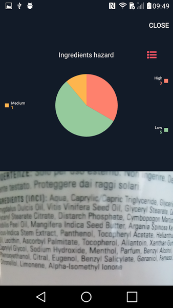Ingredients Scanner - عکس برنامه موبایلی اندروید