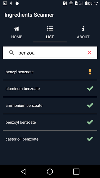 Ingredients Scanner - عکس برنامه موبایلی اندروید