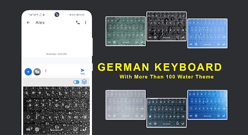 German Keyboard letters ä ö ü - Image screenshot of android app
