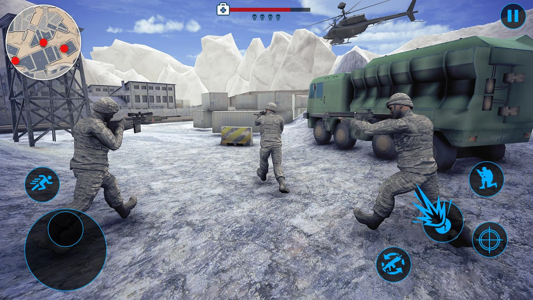 Winter FPS World War Battle - Gameplay image of android game