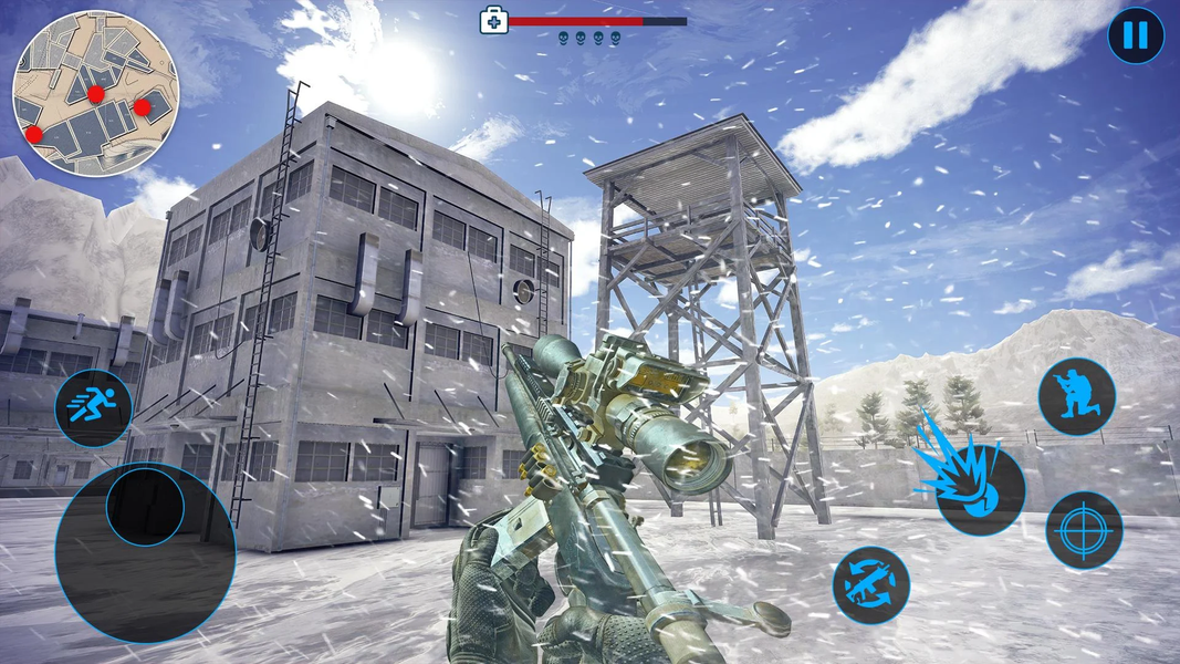 Winter FPS World War Battle - Gameplay image of android game