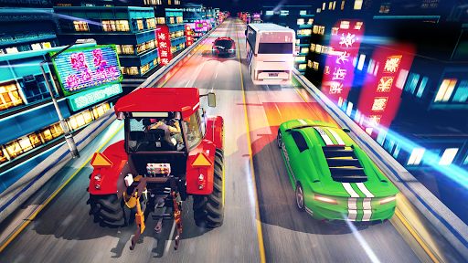 Tractor Traffic Racing Simulator 2019 - Image screenshot of android app