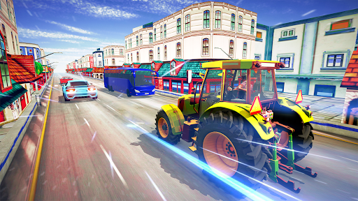 Tractor Traffic Racing Simulator 2019 - Image screenshot of android app