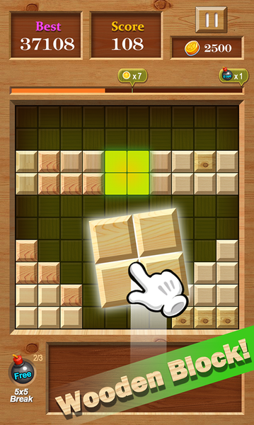 Block Puzzle Wood 1010 - Gameplay image of android game