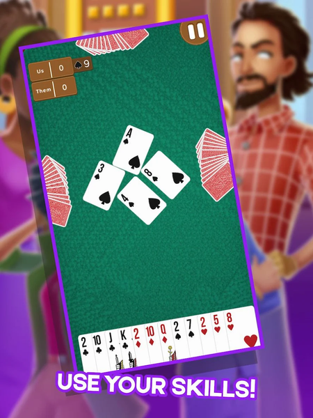 Tarneeb: Popular Offline Free Card Games - Gameplay image of android game