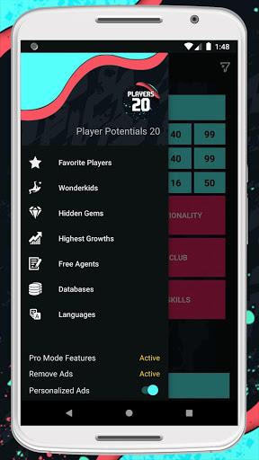 Player Potentials ۲۰ - عکس برنامه موبایلی اندروید