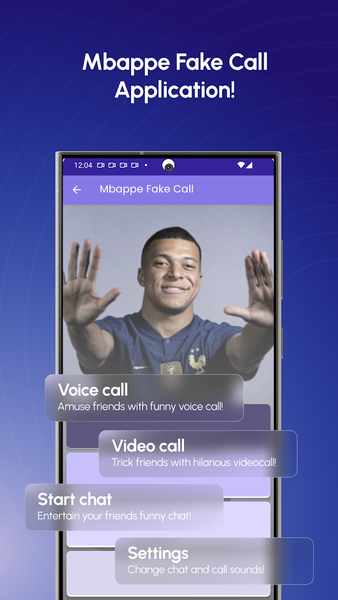 Mbappe Fake Video Call, Chat - Image screenshot of android app