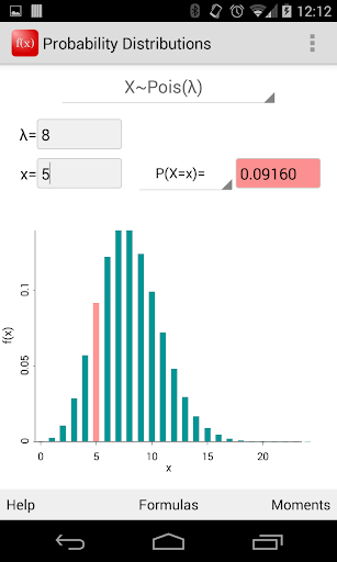 Probability Distributions - Image screenshot of android app
