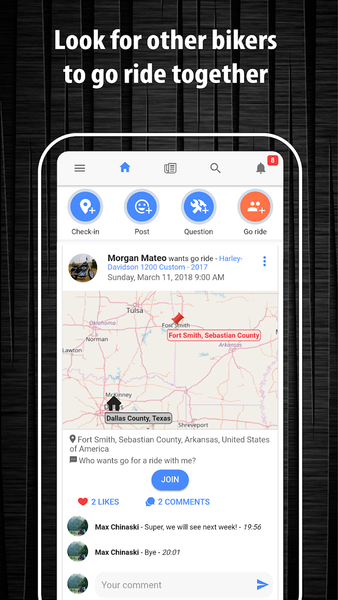 Dna Moto - the bikers network - Image screenshot of android app