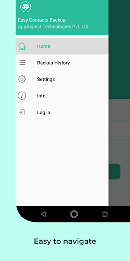 Easy Contacts Backup - Image screenshot of android app