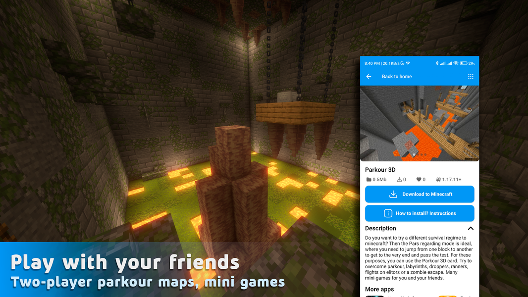 Parkour for Minecraft PE - عکس برنامه موبایلی اندروید