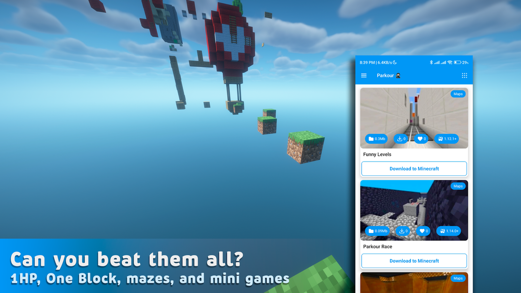 Parkour for Minecraft PE - عکس برنامه موبایلی اندروید
