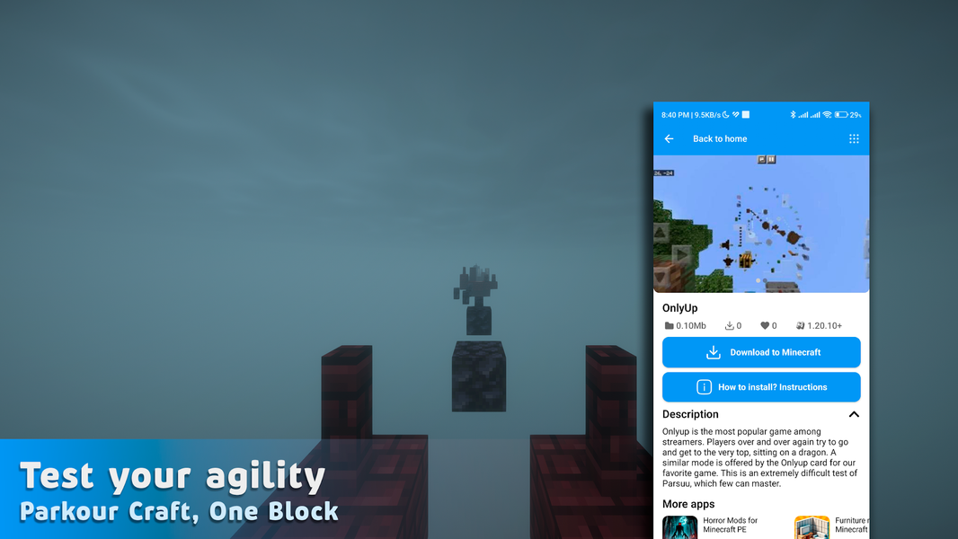 Parkour for Minecraft PE - عکس برنامه موبایلی اندروید