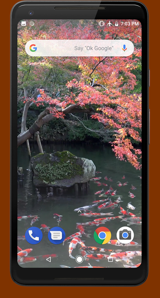 Japanese Koi Pond 4K Video LWP - عکس برنامه موبایلی اندروید