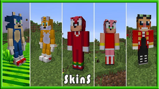 Skins Sonic for Minecraft PE - Image screenshot of android app