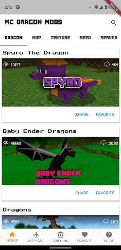 MCPEDL Dragon Mods - Image screenshot of android app