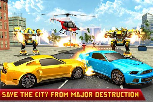 Dino Robot Car Transform Game - Gameplay image of android game