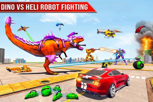 Dino Robot Car Transform Game - Gameplay image of android game
