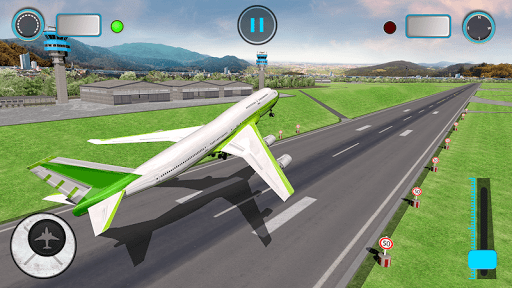 City Pilot Plane Landing Sim - Gameplay image of android game