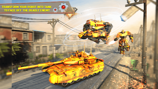 Tank Robot Multi Transform Car - Image screenshot of android app