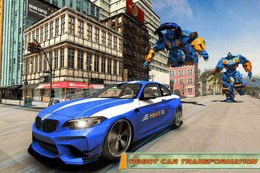 Police Dragon Robot Car Game - Gameplay image of android game