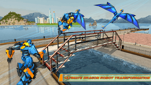 Police Dragon Robot Car Game - Gameplay image of android game