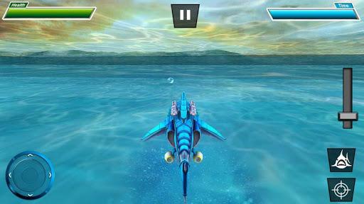 Police Shark Robot Car Games - Gameplay image of android game