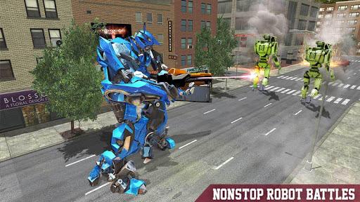 Police Shark Robot Car Games - Gameplay image of android game