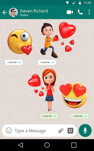 New Love Stickers for whatsapp: WAStickerApps - Image screenshot of android app