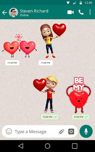 New Love Stickers for whatsapp: WAStickerApps - Image screenshot of android app