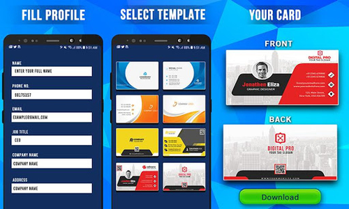 Visiting Card Maker, Sample - Free Card Making App for Android - Download
