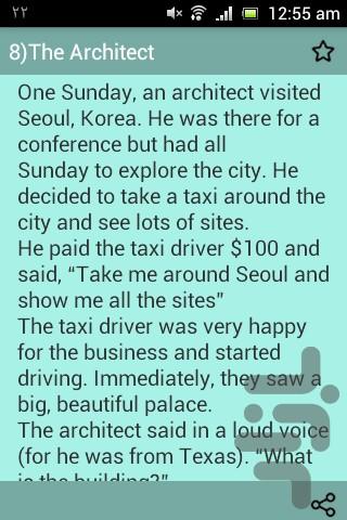 داستان های کوتاه انگلیسی+ترجمه - عکس برنامه موبایلی اندروید