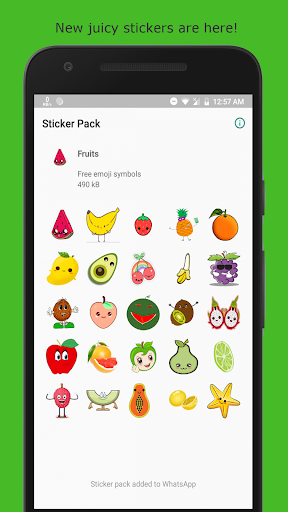 Fruit Sticker App for WhatsApp - عکس برنامه موبایلی اندروید