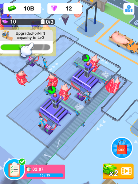 Meat Factory Manager - Gameplay image of android game