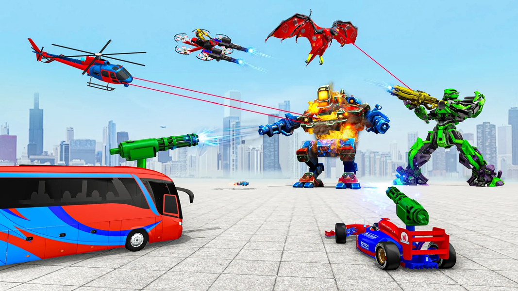 Mech Robot: Car Transform Game - Gameplay image of android game