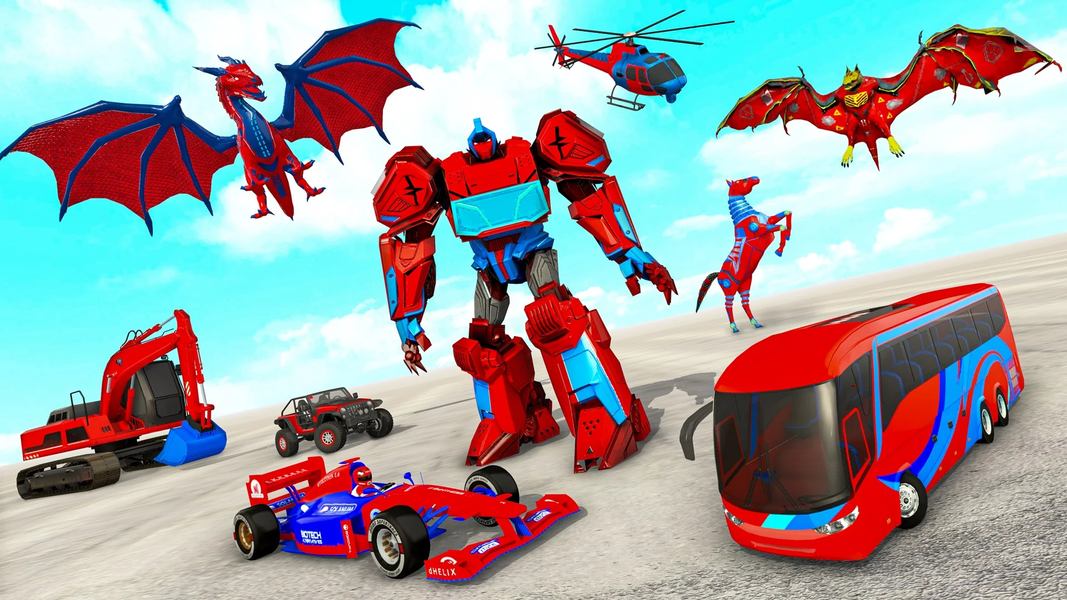 Mech Robot: Car Transform Game - Gameplay image of android game