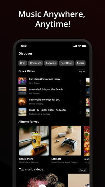 Offline Music, Music Player - عکس برنامه موبایلی اندروید