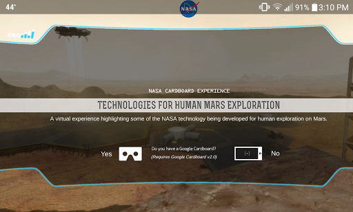 NASA Mars Cardboard Experience - Image screenshot of android app
