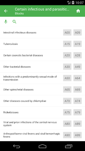 ICD 10 - Image screenshot of android app