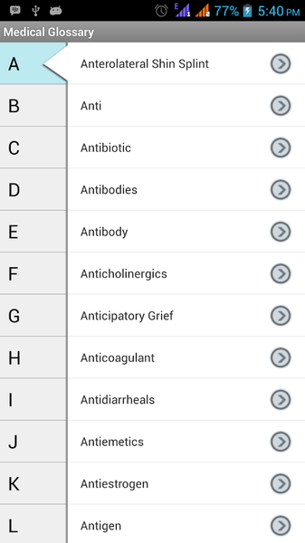 Medical Glossary - عکس برنامه موبایلی اندروید