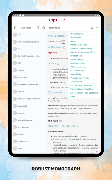 Davis’s Drug Guide for Nurses - Image screenshot of android app