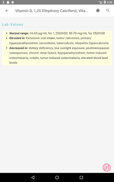 Ferri's Best Test - Lab Guide - Image screenshot of android app