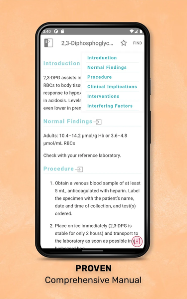 Manual Lab & Diagnostic Tests - Image screenshot of android app