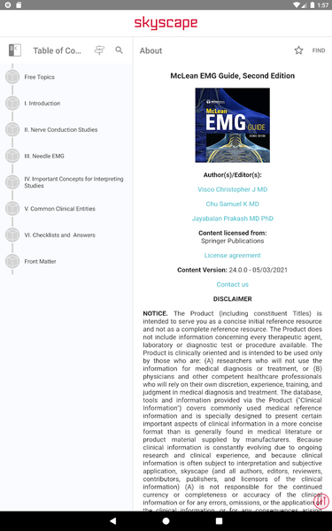 McLean EMG Guide - عکس برنامه موبایلی اندروید